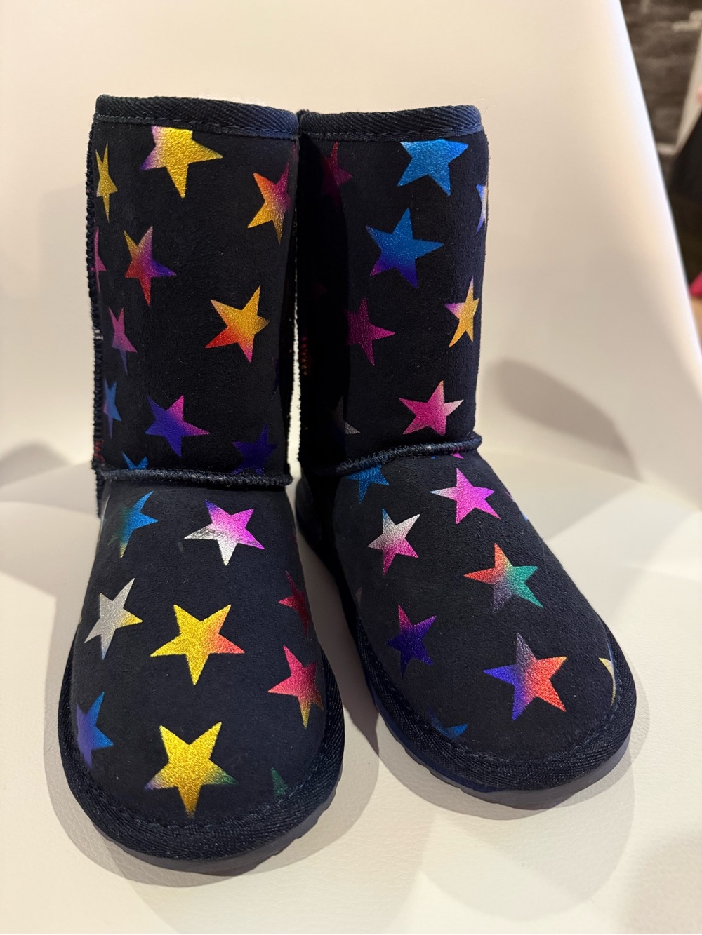 ☀️🌊 Emu Australia Children's Black Star Print Boots NWT